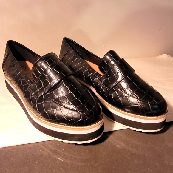 Addition Elle Wide Width Croco Flatform Loafers - Picture 1 of 6